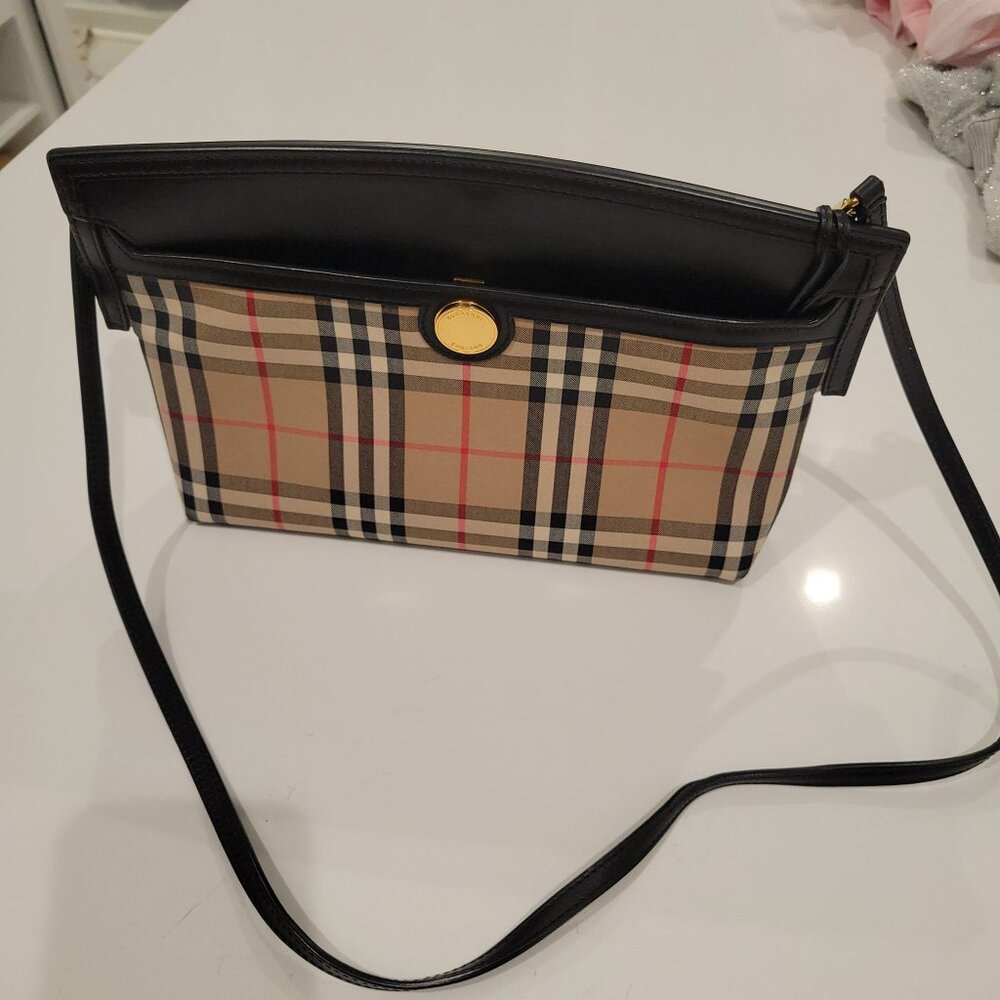 Burberry Vintage Check and Leather Society Clutch